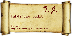 Takácsy Judit névjegykártya