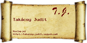 Takácsy Judit névjegykártya